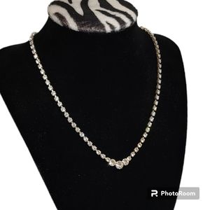 NWT Vieste Genuine Austrian Crystal Necklace Rhinestone Bridal Wedding Jewelry